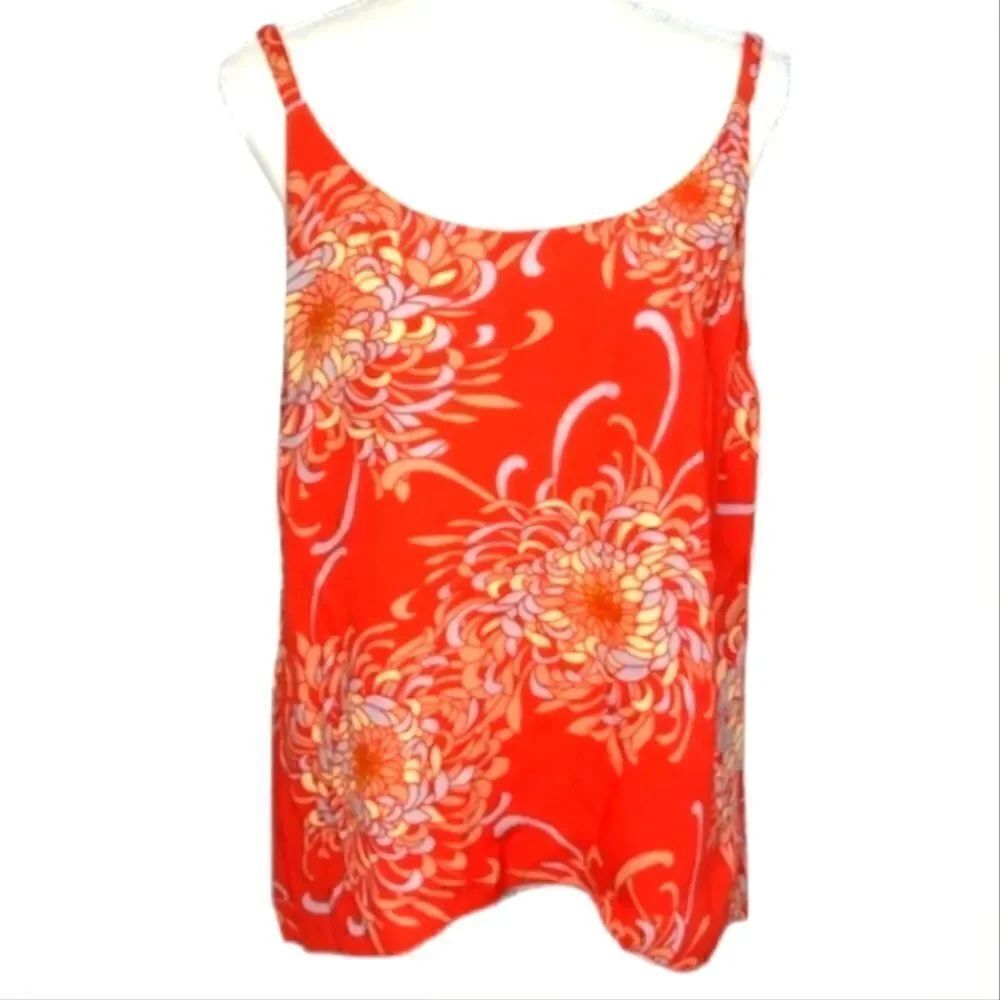 EC CABI BRIGHT ORANGE TANK W/ADJUSTABLE STRIPES SZ. SMALL